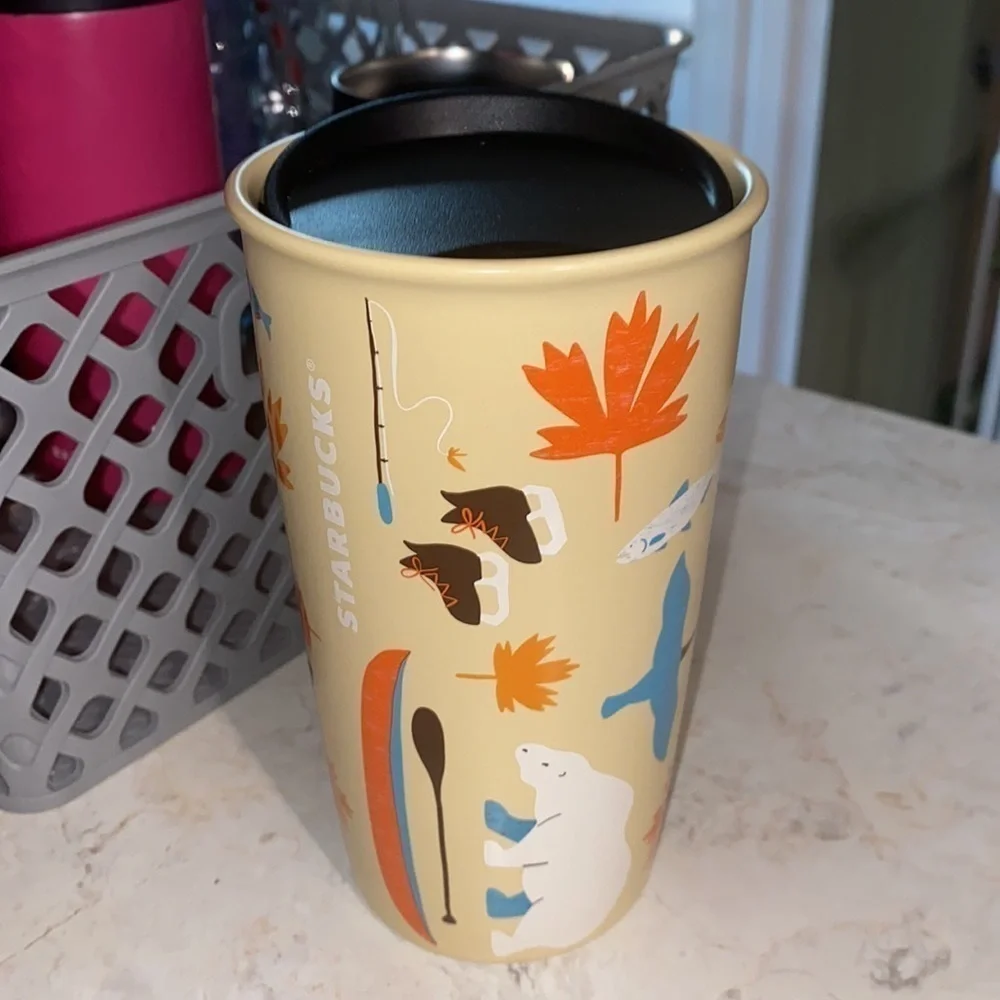 Starbucks Canada Wildlife 12oz Double Wall Insulated Tall Travel Tumbler & Lid - Picture 3 of 9
